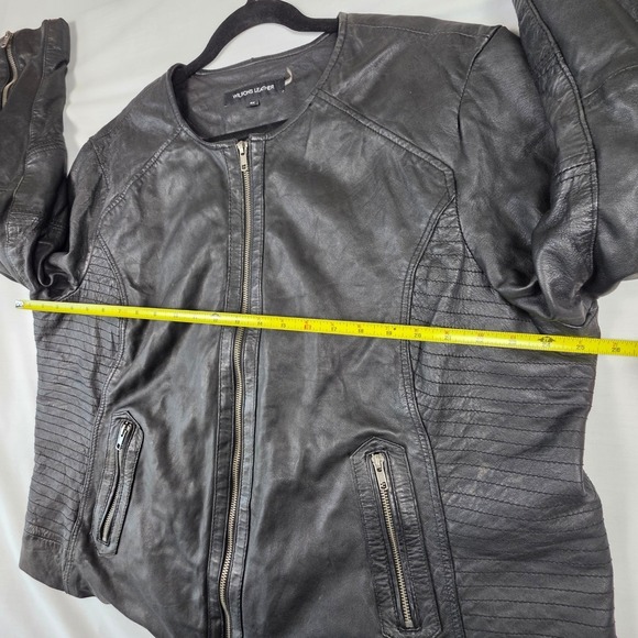 Wilsons Leather Genuine Black Motorcycle Jacket Womens Plus 3X Goth Biker - Picture 15 of 16